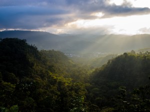 The view of Mindo from the lookout, 'El Mirador'